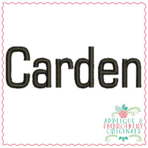 1351 Carden Embroidery Font