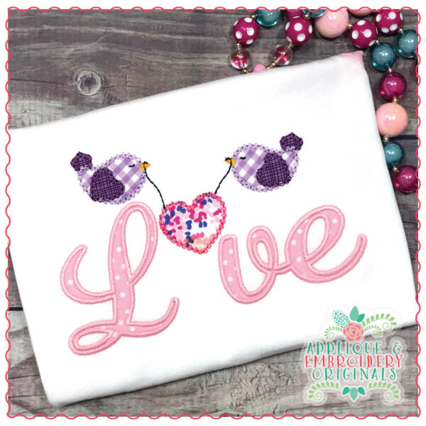 1352 Bird Love Applique Design