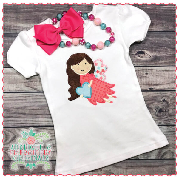 1354 Heart Fairy Applique Design - Image 3