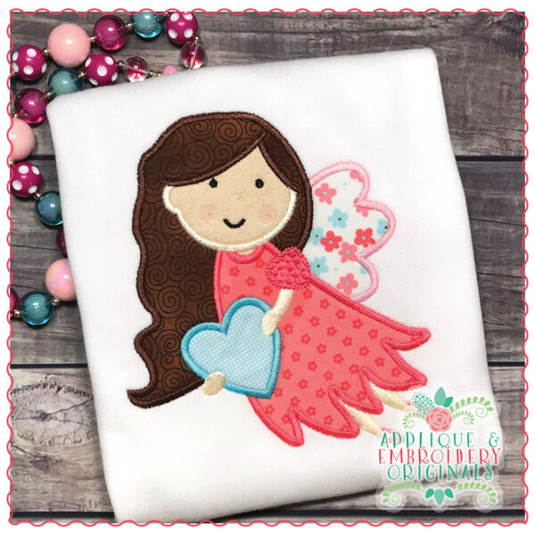 1354 Heart Fairy Applique Design