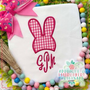 1359 Monogram Easter Bunny 2 Design