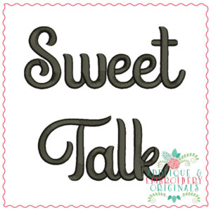 1359 Sweet Talk Embroidery Font