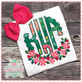 1362 Flowers and Hearts Swag Applique Design