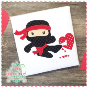 1376 Ninja Breaking Hearts Applique Design