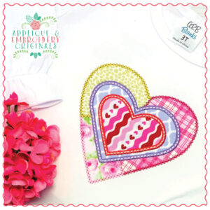 1377 Pieced Heart Vintage Applique Design