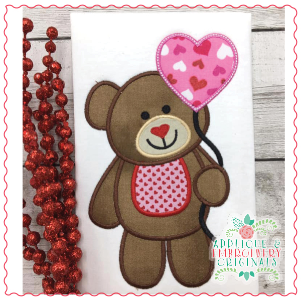 AEO 1385 Teddy Bear Heart Balloon 1