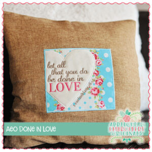 1395 Done in Love Applique Design