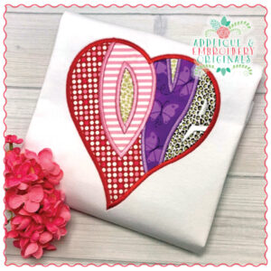1397 Love Heart Applique Design