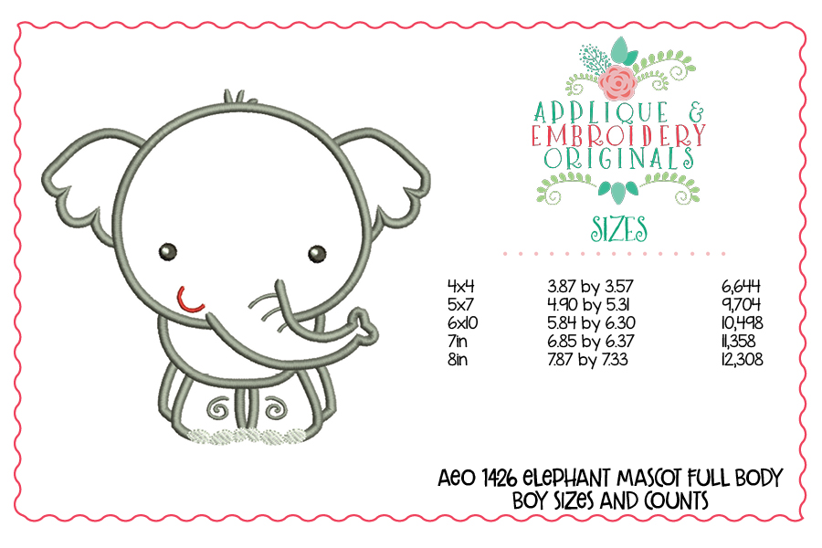 AEO 032 Elephant Mascot Full Body