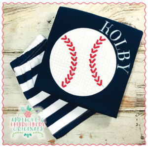 1431 Baseball Applique Design