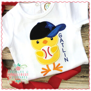 1433 Baseball Chick Applique Design