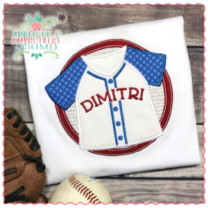1435 Baseball Jersey in Circle Applique Design