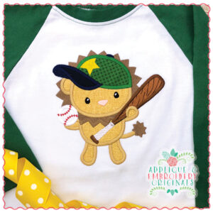1436 Baseball Lion Applique Design