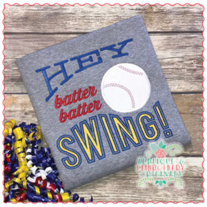 1443 Hey Batter Batter Applique Design