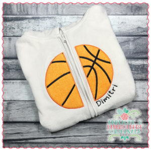 1452 Split Basketball Applique Design