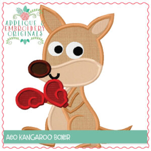 1462 Kangaroo Boxer Applique Design