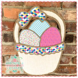 1471 Easter Egg Basket with Bow Door Hanger