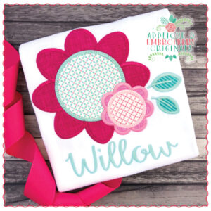 1478 Flower Pair Applique Design