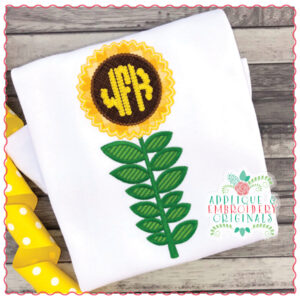 1483 Tall Sunflower Applique Design