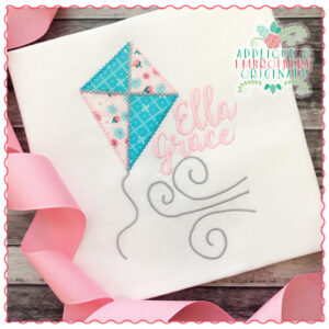 1491 Blustery Day Kite Applique Design