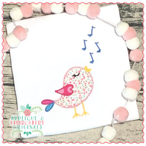 1496 Singing Bird Applique Design