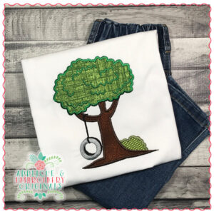1499 Tree Tire Swing Applique Design