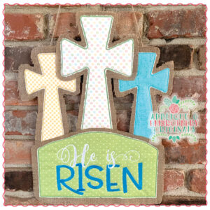1500 He is Risen Cross Trio Door Hanger