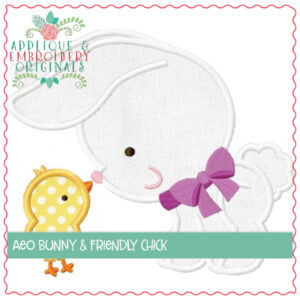 1522 Bunny & Friendly Chick Applique Design