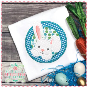 1523 Bunny Circle Applique Design