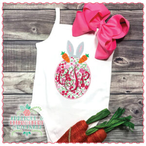 1525 Bunny Ears Frame Applique Design