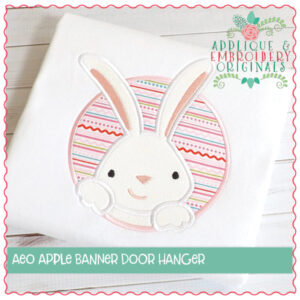 1527 Bunny Head Circle Applique Design