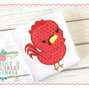 153 Gamecock Mascot Girl Applique Design