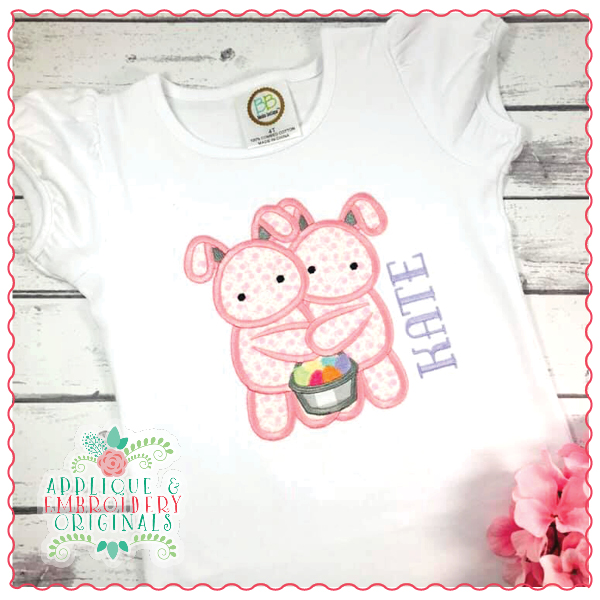 AEO 1538 Twin Bunnies with Basket 1