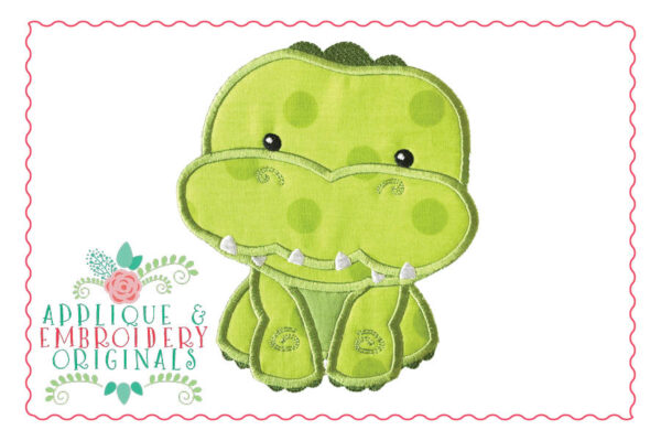 154 Gator Mascot Boy Applique Design