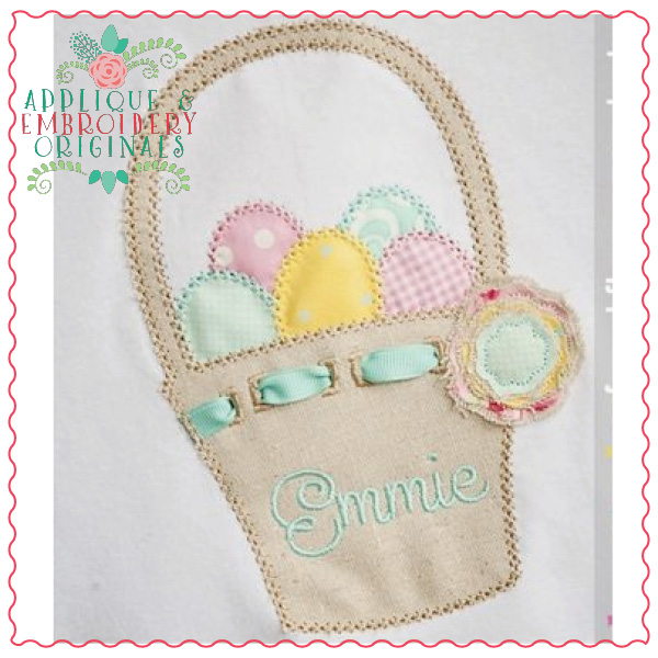 AEO 1550 Frayed Flower Easter Basket 2