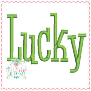 1557 Lucky Embroidery Font