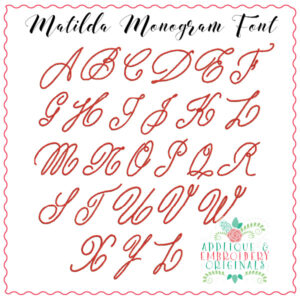 1558 Matilda Monogram Embroidery Font