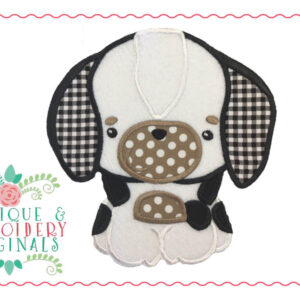 156 Hound Dog Mascot Boy Applique Design