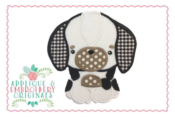 156 Hound Dog Mascot Boy Applique Design