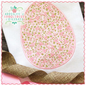 1593 Scrolled Egg Applique Design