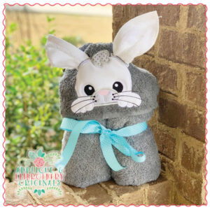 1597 Bunny Boy Hooded Towel Design