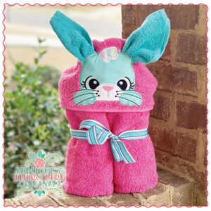 1598 Bunny Girl Hooded Towel Design