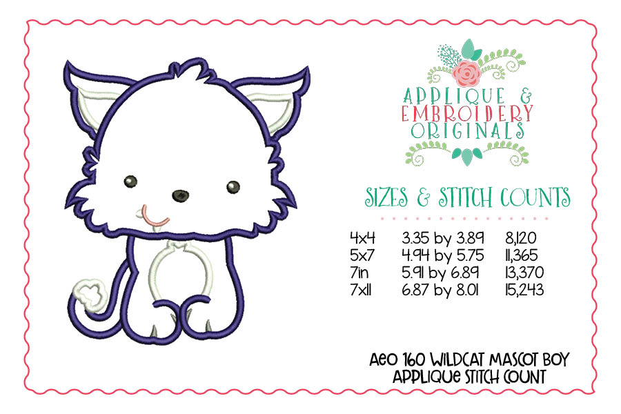 AEO 160 Wildcat Mascot Full Body Boy