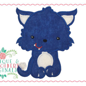 160 Wildcat Mascot Boy Applique Design