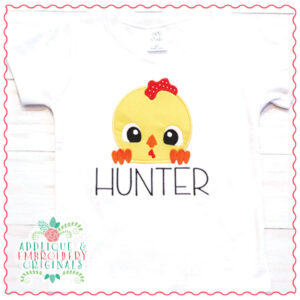 1603 Chicken Peeker Boy Applique Design