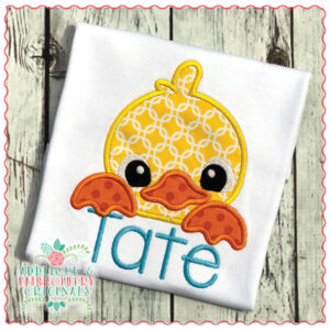1606 Duck Peeker Boy Applique Design