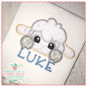 1609 Lamb Peeker Boy Applique Design