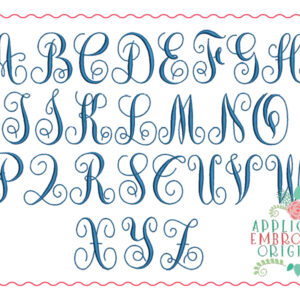 163 Monogram She Embroidery Font