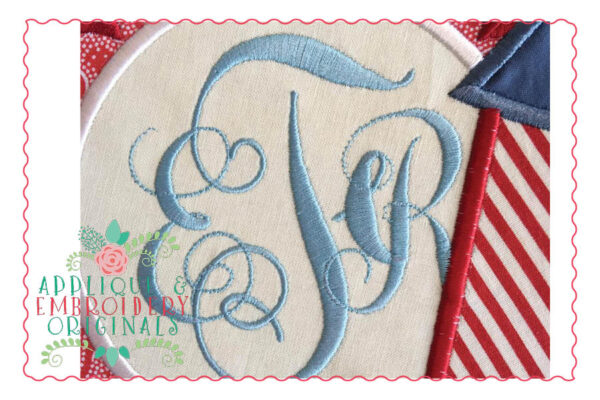 163 Monogram She Embroidery Font - Image 2