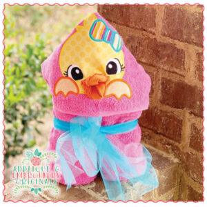 1638 Duck Girl Hooded Towel Design